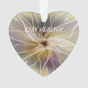 Imaginaire Floral Gold Eggplant Texte d'art Abstra