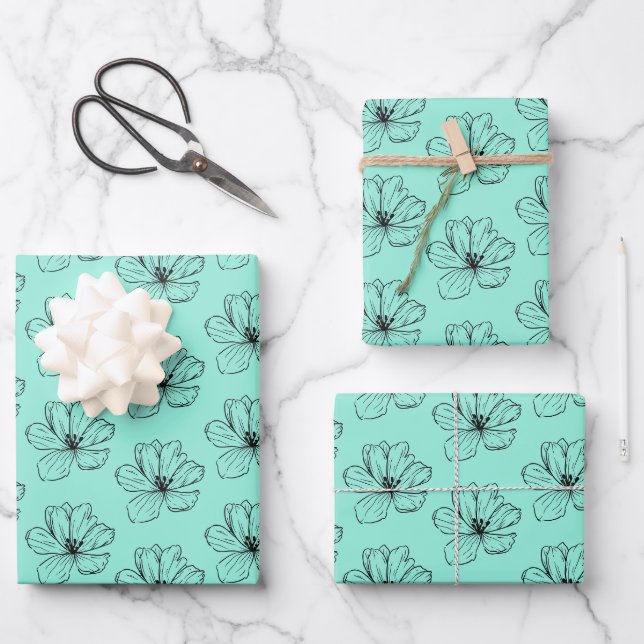 Imaginaire floral Papier d'emballage transparent (Recto)
