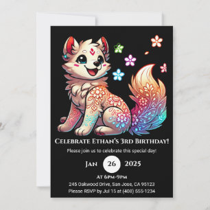 Imaginaire Floral Pup Invitation Anniversaire