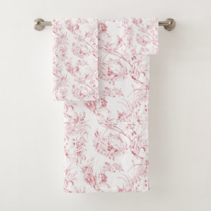 Imaginaire Floral vintage gravé rose-toile