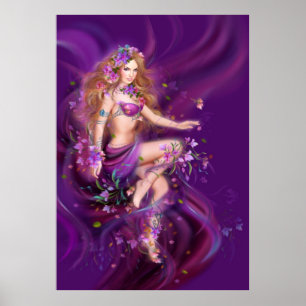 imaginaire Flower fairy. Affiche
