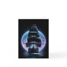 Imaginaire foncé Voilier Bon Voyage Carte