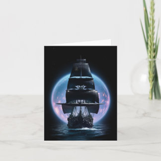 Imaginaire foncé Voilier Bon Voyage Carte