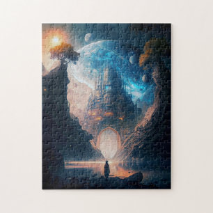 Imaginaire futuriste Château Paysage Jigsaw Puzzle