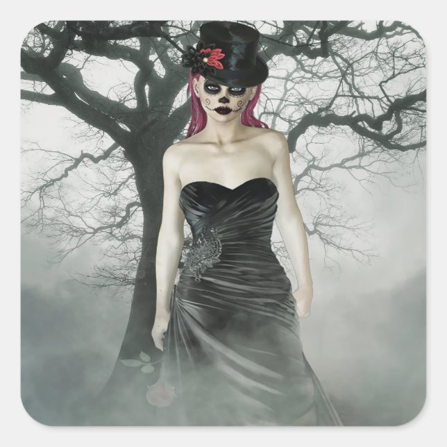 Imaginaire goth femmes autocollants (Devant)