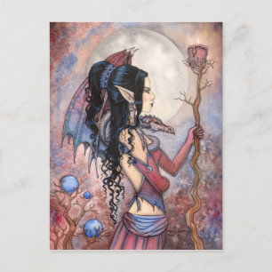 Imaginaire gothique Dragon Girl Art Carte postale