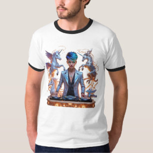 Imaginaire Groove : Mystique DJ Ringer T-Shirt Des