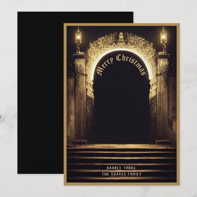 Imaginaire Joyeux Noël Carte de vacances (Devant / Derrière)