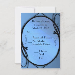 Imaginaire mariage RSVP avec choix de menu
