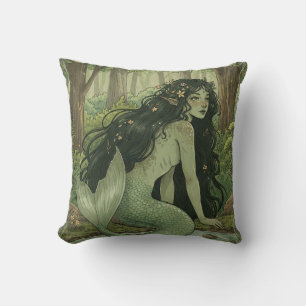 Imaginaire Mermaid Forest Mavka Coussin