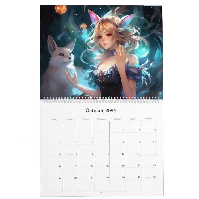 Imaginaire Mondes Anime 2024 Calendrier (Oct 2026)