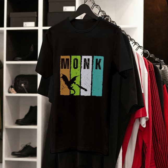 Imaginaire Monk Dungeon Jeu T-Shirt Grunge (Créateur téléchargé)