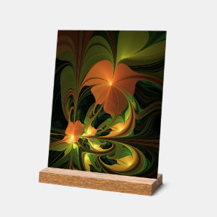 Imaginaire Plante Abstrait rouille verte Brown fra