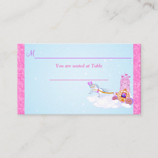 Imaginaire rose Fairy Tale Réception Carte Place (Devant)