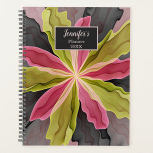 Imaginaire rose vert anthracite Fleur Nom fractal