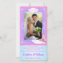 Imaginaire rose, violet  Fairy Tale Mariage Carte 