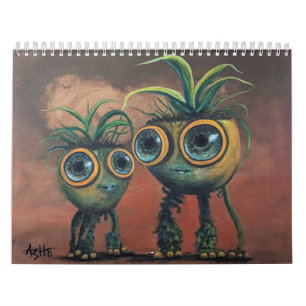 Imaginaire Surréalisme lunaire 12 mois Calendrier