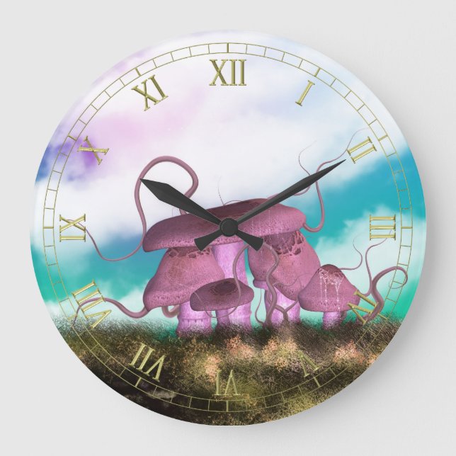 Imaginaire Toadstools Horloge murale (Recto)