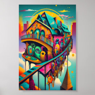 Imaginaire Whimsical Colorful Poster Wall Art