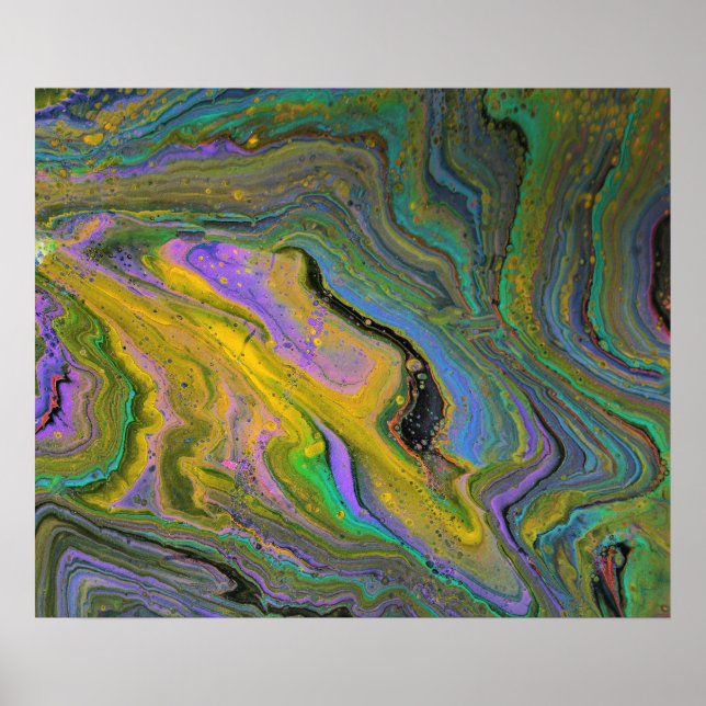 Imagination 2 Lebendige Geode Abstracte Kunst Druc Poster (Vorne)