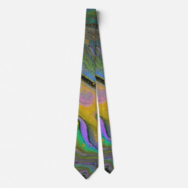 Imagination 2 Vibrant Geode Abstract Krawatte (Vorderseite)