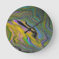 Imagination 2 Vibranter Geode abstrakte Wanduhr