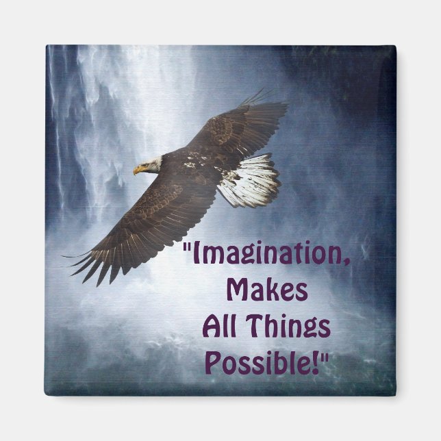 Imagination Aigle et chute d'eau Magnet de motivat (Devant)