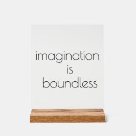 Imagination Akryllisches Zeichen Acrylschild