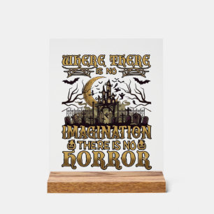 Imagination Horror Halloween Spukhaus Friedhof Acrylschild