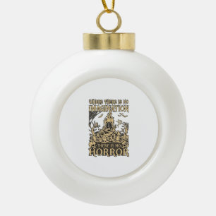 Imagination Horror Halloween Spukhaus Friedhof Keramik Kugel-Ornament