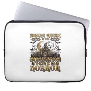 Imagination Horror Halloween Spukhaus Friedhof Laptopschutzhülle
