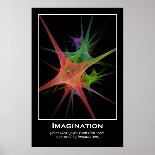 Imagination Motivational Print Poster (Vorne)