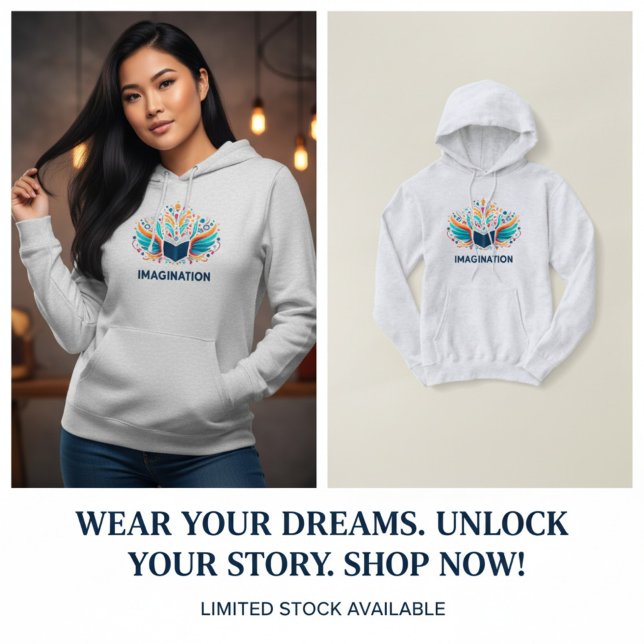 Imaginationsbuch Farbexplosion Kunst Hoodie (Imagination Book Color Splash Art Design)