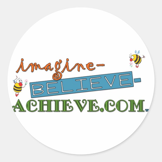 imagine-believe-achieve.com Aufkleber (Vorderseite)