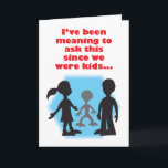 Imagine Friend Humour Birthday Card Karte<br><div class="desc">Ein Freund frage einen anderen über einen imaginären Freund</div>
