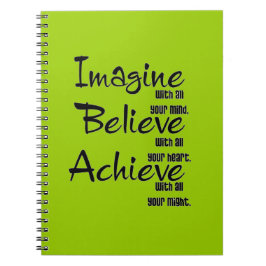 IMAGINE GLAUBEN MIT ALL IHREM HERZEN ZU ERREICHEN NOTIZBLOCK