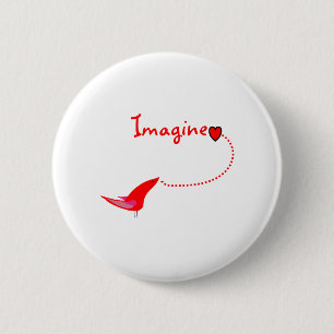 "Imagine"— John Geschenke Button