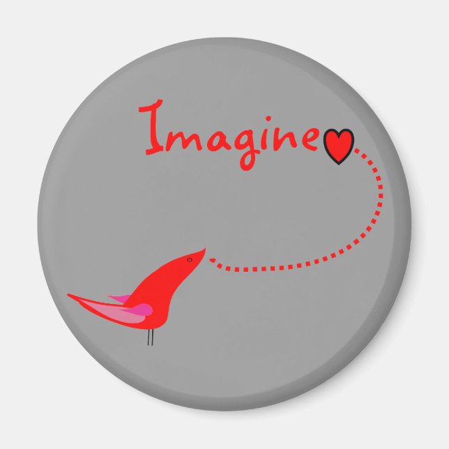 "Imagine"—John Geschenke Magnet (Vorne)