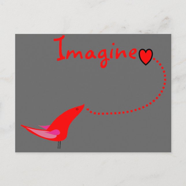 "Imagine"—John Geschenke Postkarte (Vorderseite)