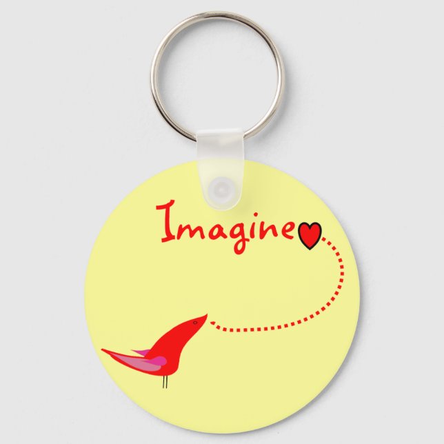 "Imagine"—John Geschenke Schlüsselanhänger (Vorderseite)