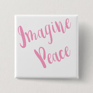 Imagine-Peace-Grafik Pink Type Button