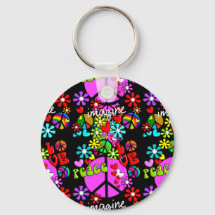 Imagine Peace Star Schlüsselanhänger