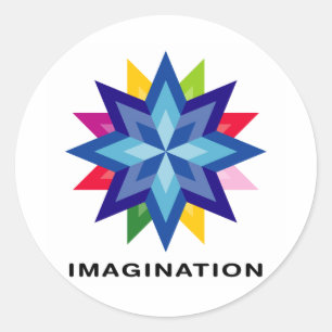 Imagine Star Runder Aufkleber