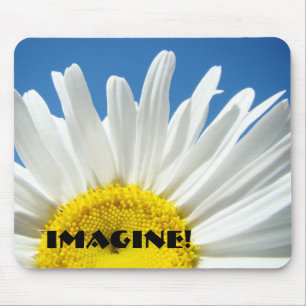 Imagine ! Tapis de souris Fleur de Marguerite Blan