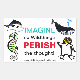 IMAGINE - Tieraktivist — Natur - Ökologie Rechteckiger Aufkleber