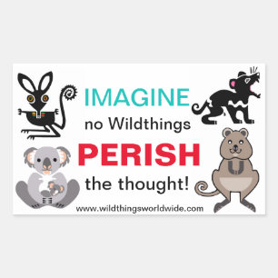 IMAGINE - Tierliebhaber - gefährdete Tiere - Natur Rechteckiger Aufkleber