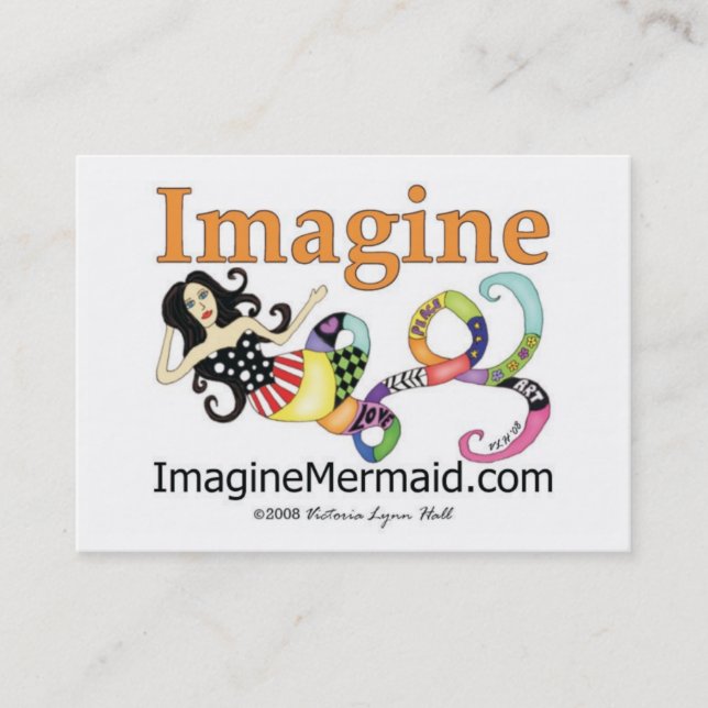 ImagineMermaid.com imaginent des cartes de visite (Devant)