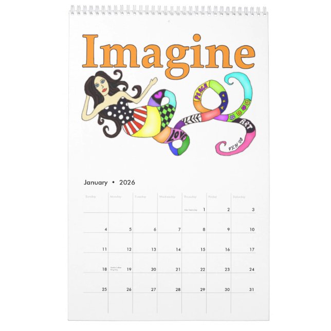 Imaginez le calendrier de sirène et d'amis 2011 (Jan 2026)