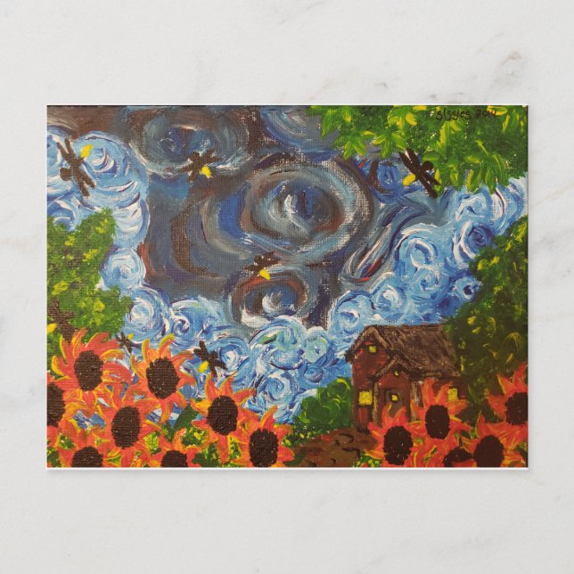 "Imaging by Van Gogh" Postkartenart Print Postkarte (Vorderseite)