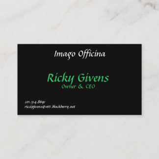 Imago Officina, Ricky Givens, Inhaber u. CEO, Visitenkarte